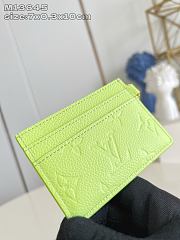 LOUIS VUITTON | Charms Card Holder Monogram Empreinte Leather In Green  - 5