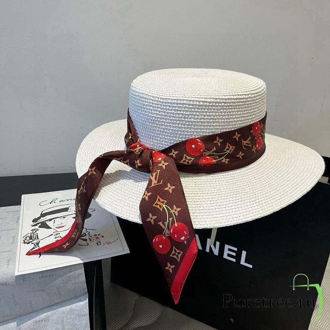 LOUIS VUITTON | Lujia new flat-top straw hat 01 - 1