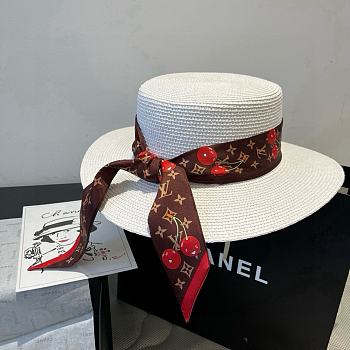 LOUIS VUITTON | Lujia new flat-top straw hat 01