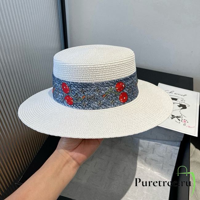 LOUIS VUITTON | Lujia new flat-top straw hat 02 - 1