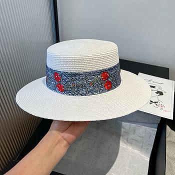LOUIS VUITTON | Lujia new flat-top straw hat 02