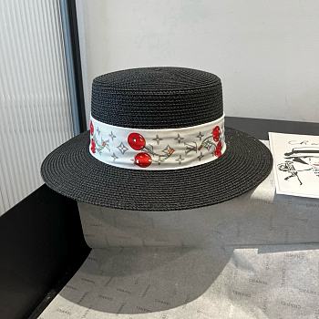 LOUIS VUITTON | Lujia new flat-top straw hat 03
