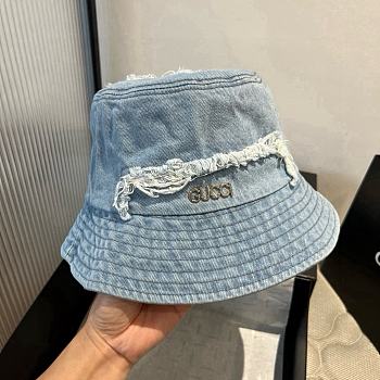 Gucci GG new bucket hat light denim blue