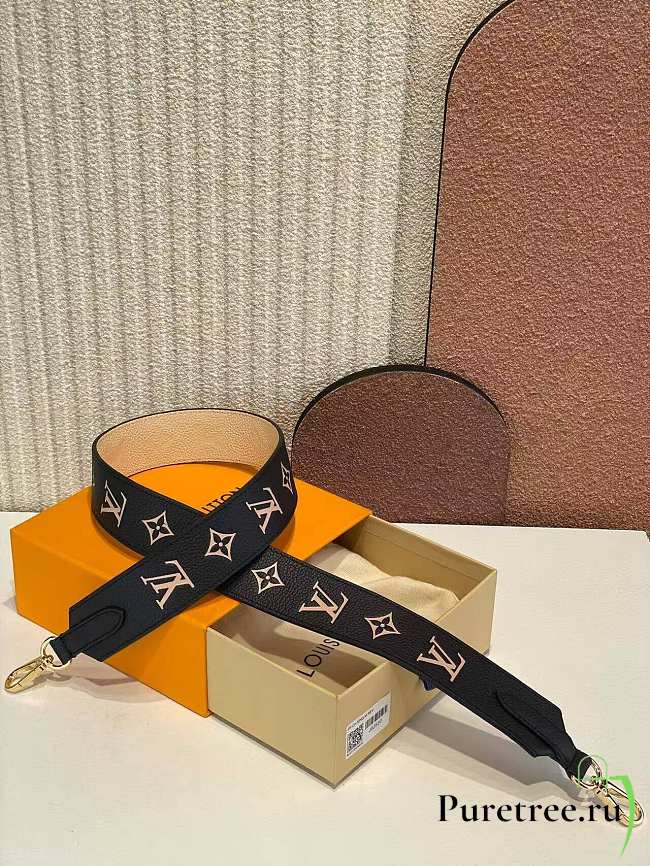 LOUIS VUITTON | Bandoulière Bag Strap Black  - 1