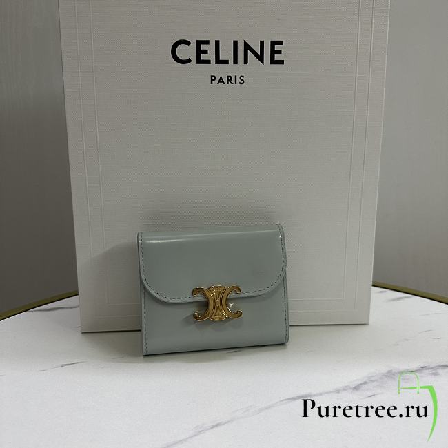CELINE | Small Wallet Triomphe In Shiny calfskin 02 - 1