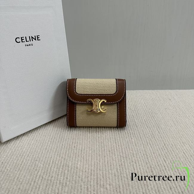 CELINE | Small Wallet Triomphe In Shiny calfskin 05 - 1