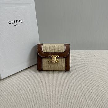 CELINE | Small Wallet Triomphe In Shiny calfskin 05