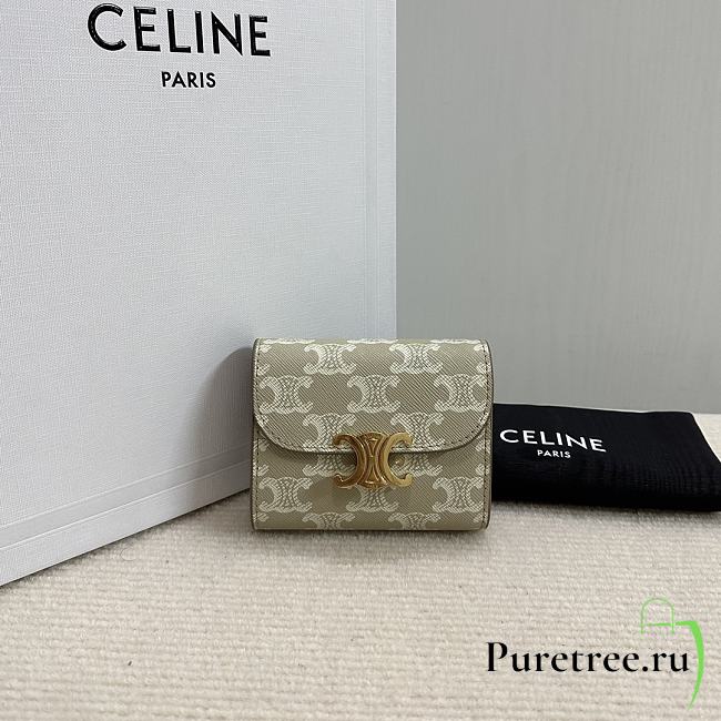 CELINE | Small Wallet Triomphe In Shiny calfskin 06 - 1