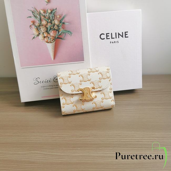 CELINE | Small Wallet Triomphe In Shiny calfskin 07 - 1
