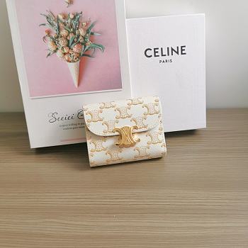 CELINE | Small Wallet Triomphe In Shiny calfskin 07