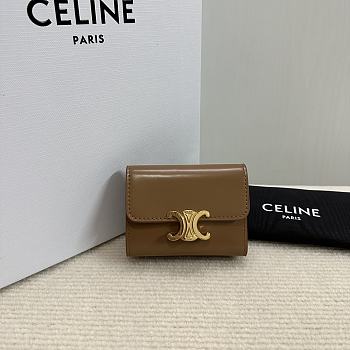 CELINE | Small Wallet Triomphe In Shiny calfskin 08