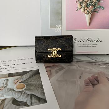 CELINE | Small Wallet Triomphe In Shiny calfskin 10