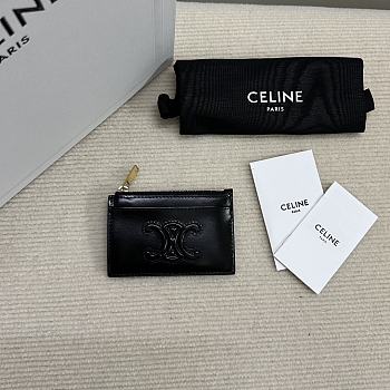 CELINE | CUIR TRIOMPHE ZIPPER CARDHOLDER IN SHINY CALFSKIN 01
