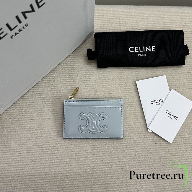 CELINE | CUIR TRIOMPHE ZIPPER CARDHOLDER IN SHINY CALFSKIN 02 - 1