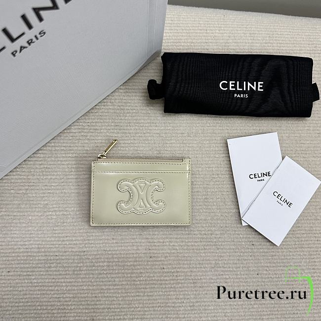 CELINE | CUIR TRIOMPHE ZIPPER CARDHOLDER IN SHINY CALFSKIN 03 - 1
