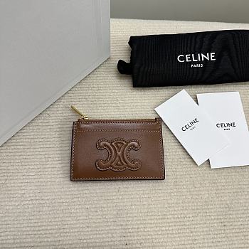 CELINE | CUIR TRIOMPHE ZIPPER CARDHOLDER IN SHINY CALFSKIN 04