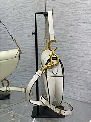 DIOR | Saddle Bag With Strap In White - 5