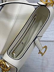 DIOR | Saddle Bag With Strap In White - 4
