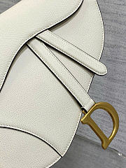 DIOR | Saddle Bag With Strap In White - 3
