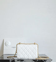 CHANEL | WOC Lambskin White Size 19x12x8 cm - 3