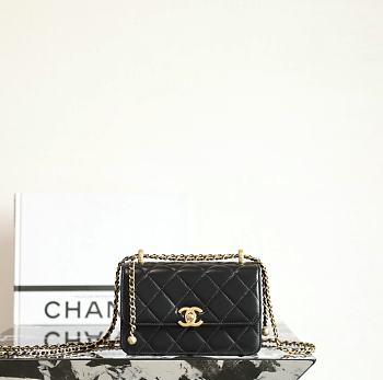 CHANEL | WOC Lambskin Black Size 19x12x8 cm