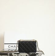 CHANEL | WOC Lambskin Black Size 19x12x8 cm - 5