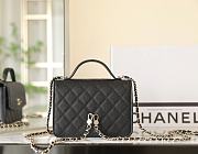 CHANEL | Top Handle Bag In Black Size 18x14x3 cm - 3