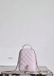 CHANEL | CC Mini Classic Backpack Carviar In Pink  - 5