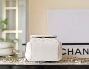 CHANEL | CC Mini Classic Backpack Carviar In White  - 3