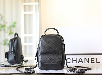 CHANEL | CC Mini Classic Backpack Lambskin Black Harhware In Black