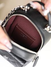 CHANEL | CC Mini Classic Backpack Carviar Silver Hardware In Black - 2