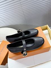 LOUIS VUITTON | Leather Ballet Shoes In Black - 5