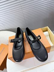 LOUIS VUITTON | Leather Ballet Shoes In Black - 4