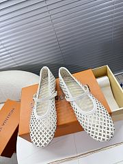 LOUIS VUITTON | Romy Flat Ballerina Ecru White - 5