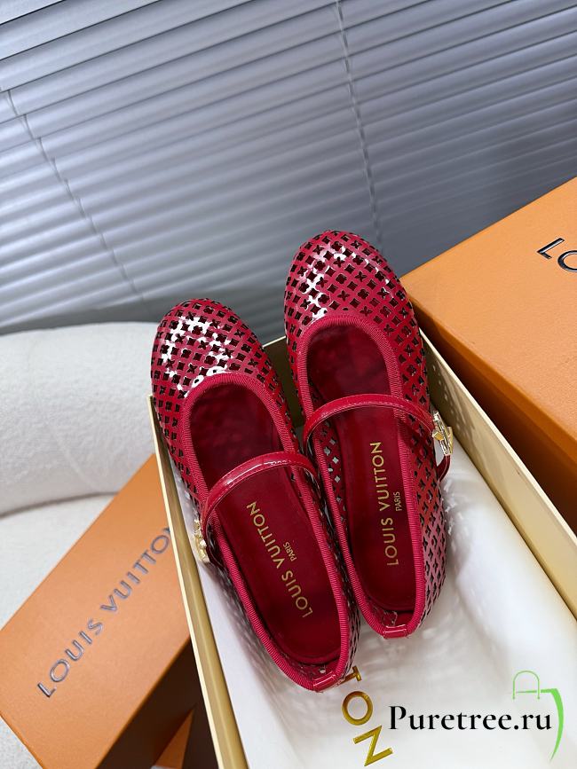LOUIS VUITTON | Romy Flat Ballerina Red - 1
