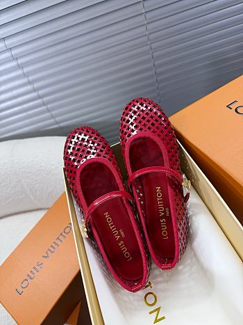 LOUIS VUITTON | Romy Flat Ballerina Red