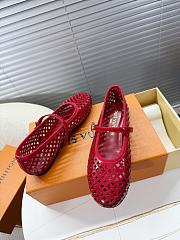 LOUIS VUITTON | Romy Flat Ballerina Red - 6