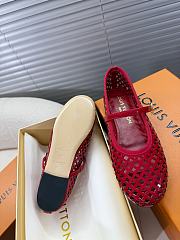 LOUIS VUITTON | Romy Flat Ballerina Red - 5
