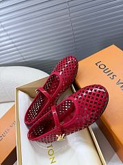 LOUIS VUITTON | Romy Flat Ballerina Red - 4