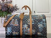LOUIS VUITTON | Keepall Bandoulière 50 Damier Marina Blue - 1