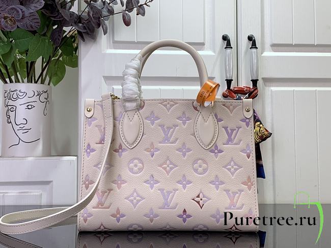 LOUIS VUITTON | OnTheGo PM Embossed grained cowhide leather Dream Cream - 1
