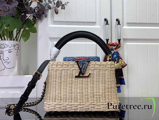 LV x TM Capucines Mini Rattan/Cowhide Black - 1
