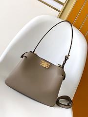 FENDI | Peekaboo Soft Small Bag Light gray leather bag - 2