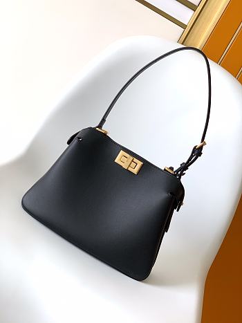 FENDI | Peekaboo Soft Small Bag Black leather bag
