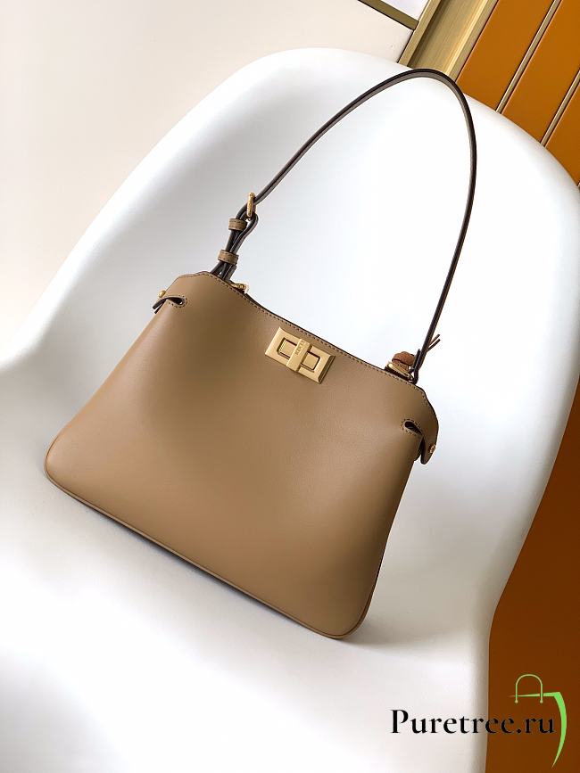 FENDI | Peekaboo Soft Small Bag Cappuccino leather bag - 1
