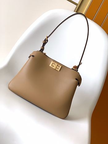FENDI | Peekaboo Soft Small Bag Cappuccino leather bag