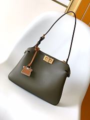 FENDI | Peekaboo Soft Small Bag Green Leather Bag - 4