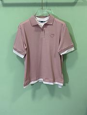 PRADA | Two-Piece Short-Sleeved POLO Shirt In Pink - 1