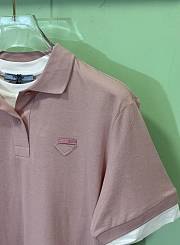 PRADA | Two-Piece Short-Sleeved POLO Shirt In Pink - 6