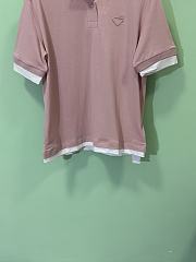 PRADA | Two-Piece Short-Sleeved POLO Shirt In Pink - 5
